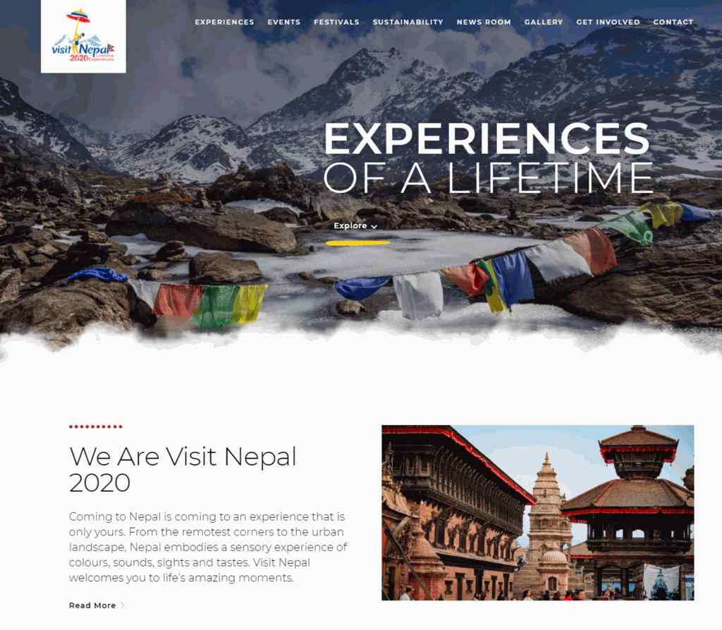 visit nepal 2020 website